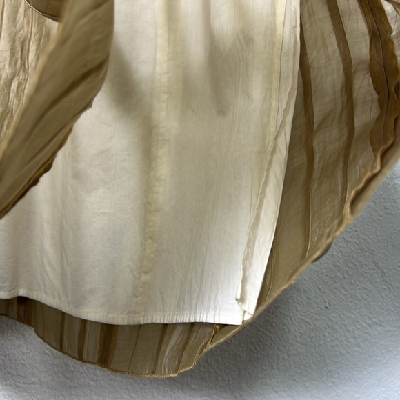 Nic + Zoe Tan Tuck and Pleat Skirt Tencel blend Fully Lined Size 4 - Picture 6 of 10